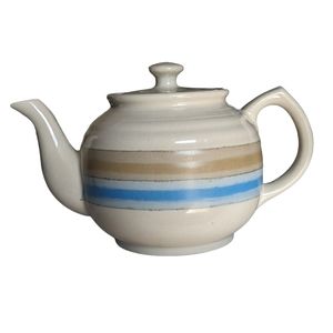Stoneware Japan Vintage Teapot Sand Beach Bone Color Small